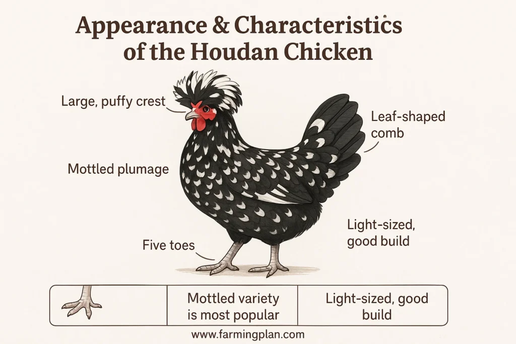Appearance & Characteristics of the Houdan Chicken