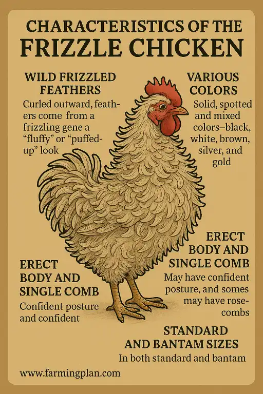 characteristics of the frizzle chicken