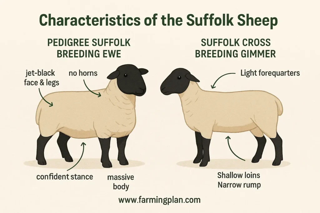 Characteristics of the Suffolk sheep