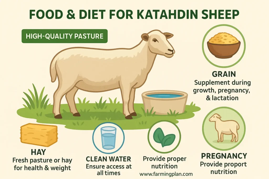 Food & Diet for Katahdin Sheep