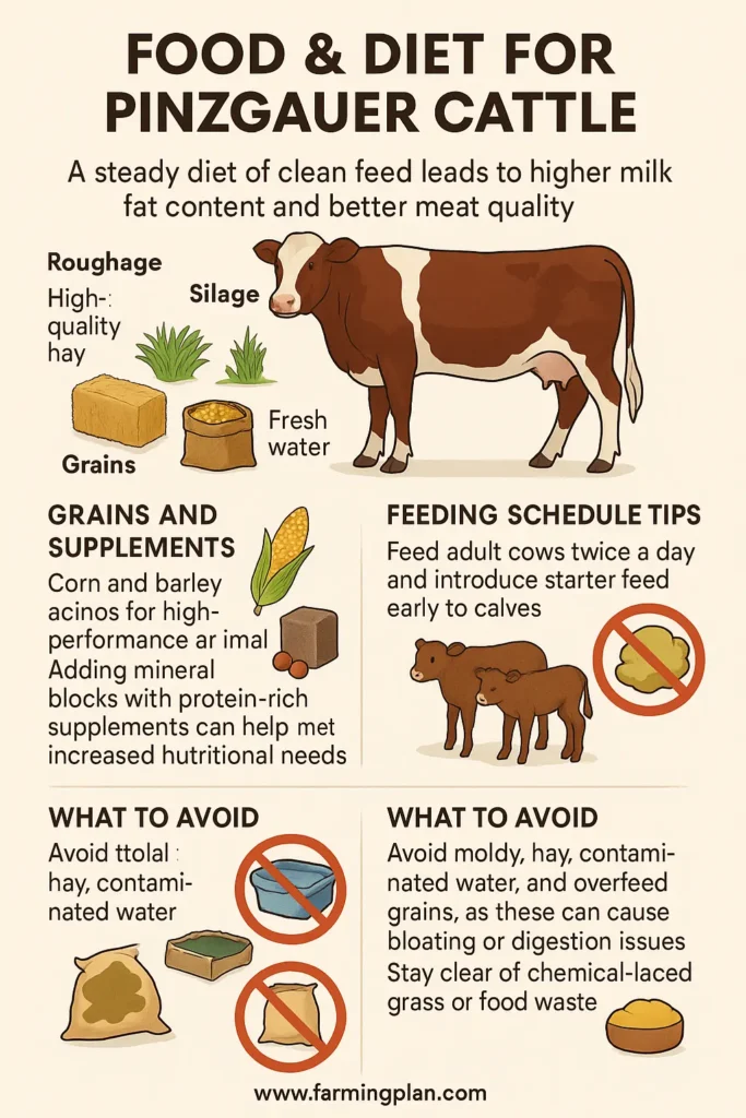 Food & Diet for Pinzgauer Cattle