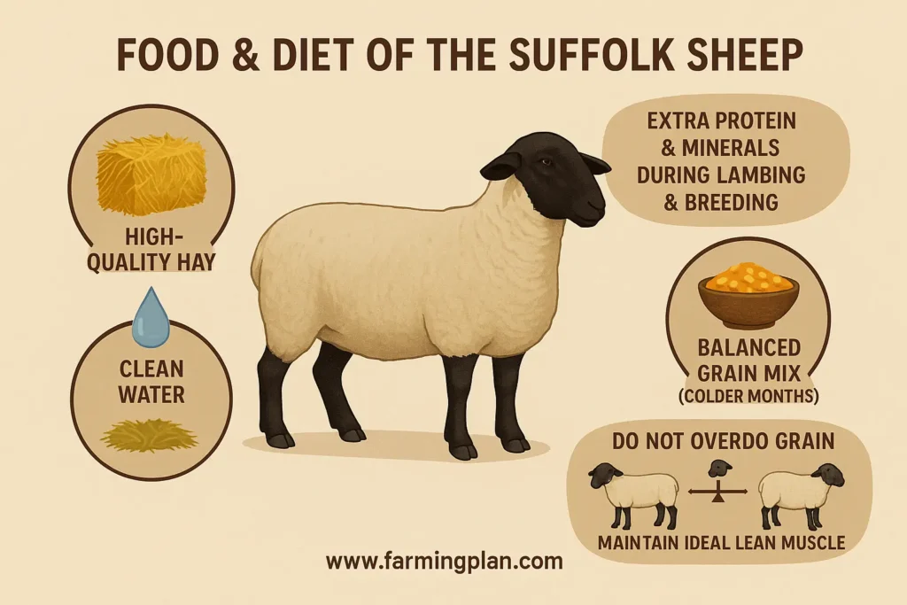 Food & Diet of the Suffolk sheep