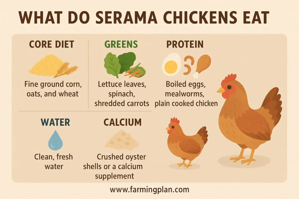 Food and diet of the Serama Chicken