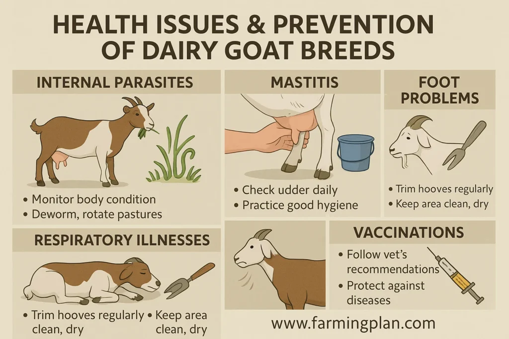 health issues & prevention of dairy goat breeds