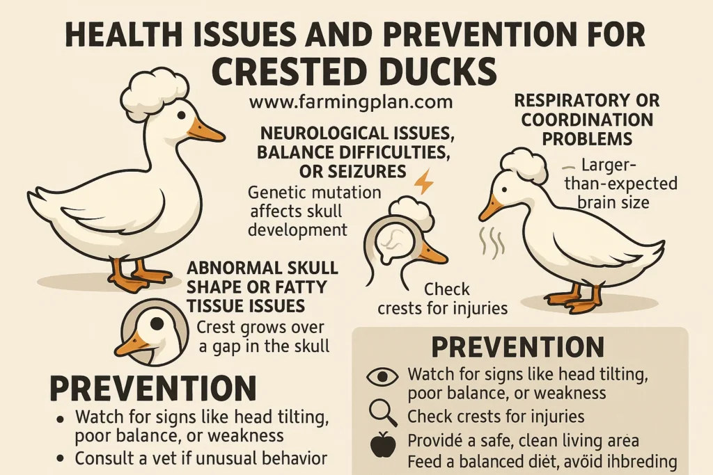 health issues and prevention for crested ducks