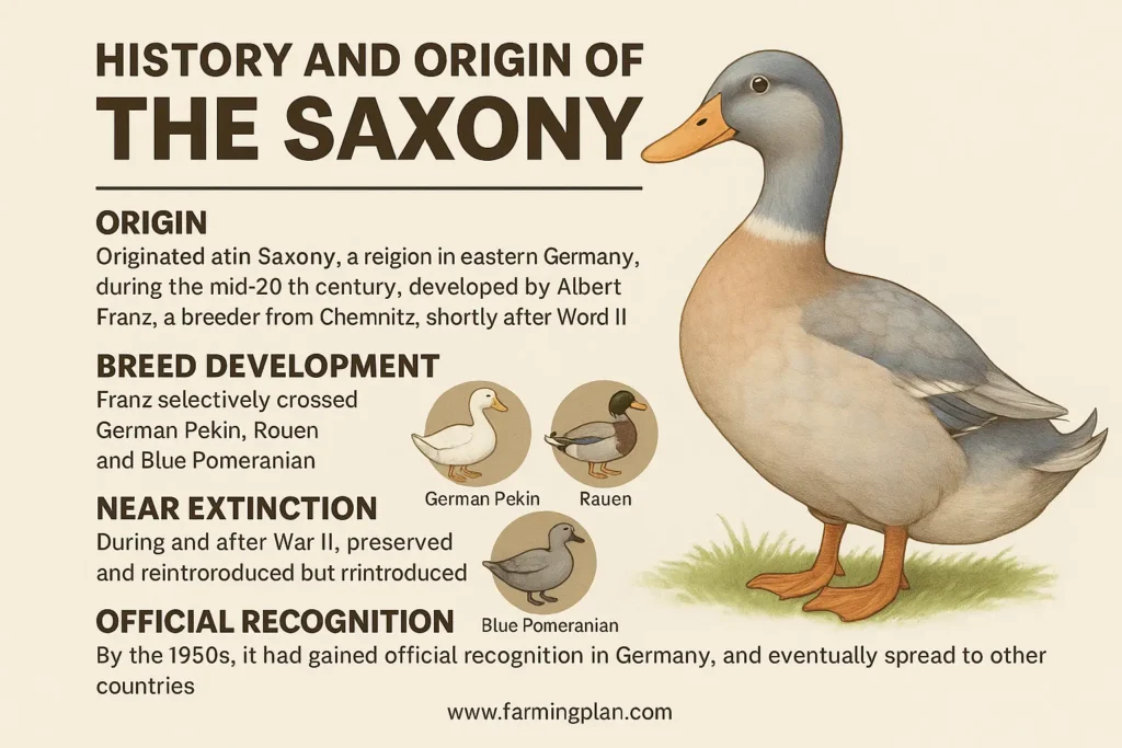 History and Origin of the Saxony duck
