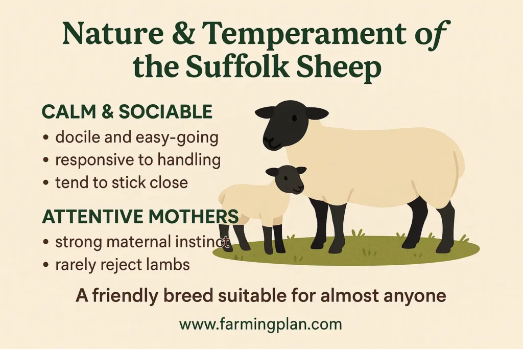 Nature & Temperament of the Suffolk sheep