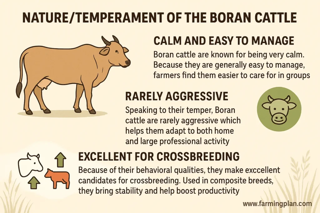 NatureTemperament of the Boran cattle