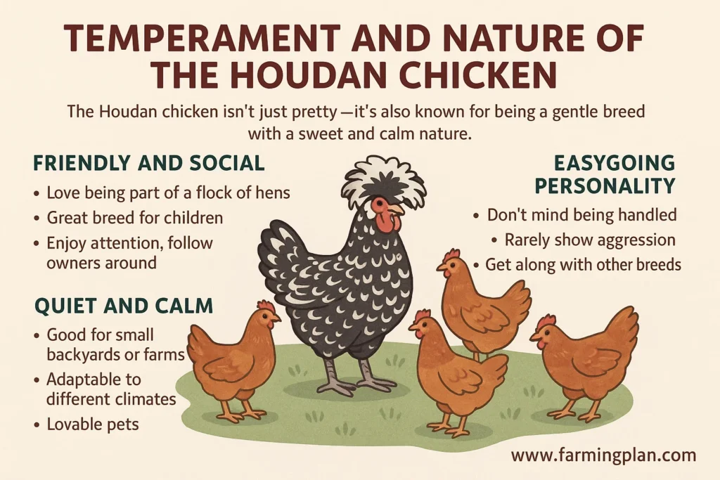 Temperament and Nature of the Houdan Chicken