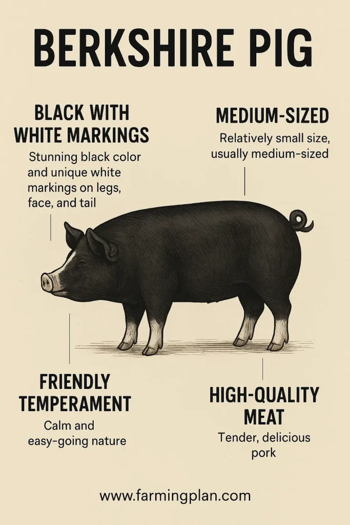 berkshire pig characteristics that distinguish them
