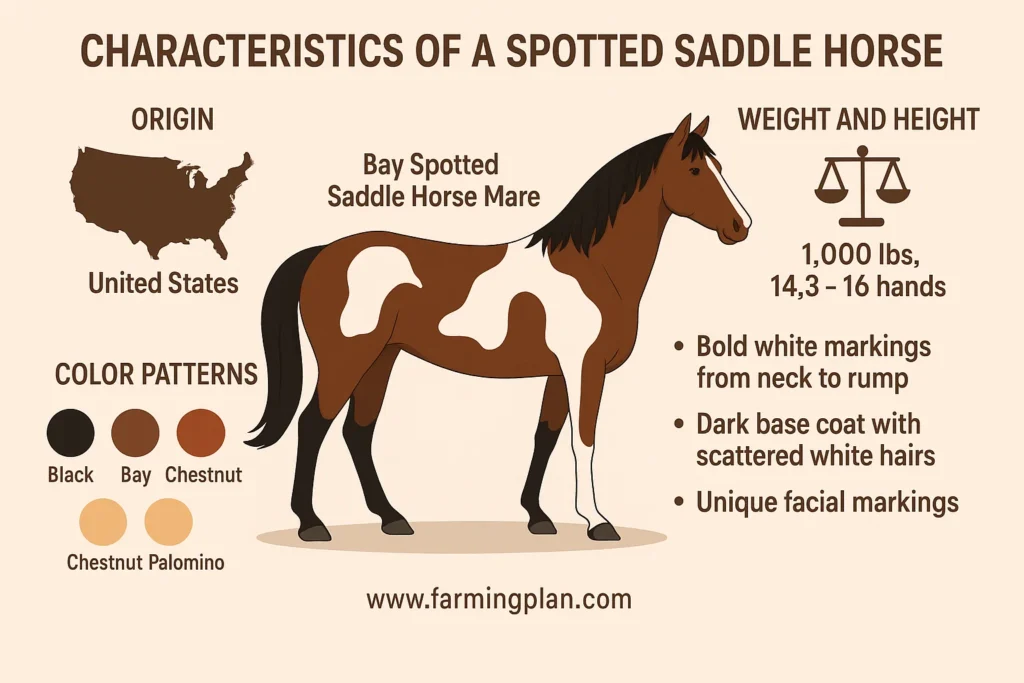 characteristics of a spotted saddle horse