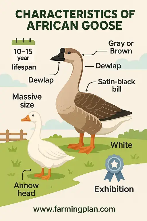 characteristics of african goose