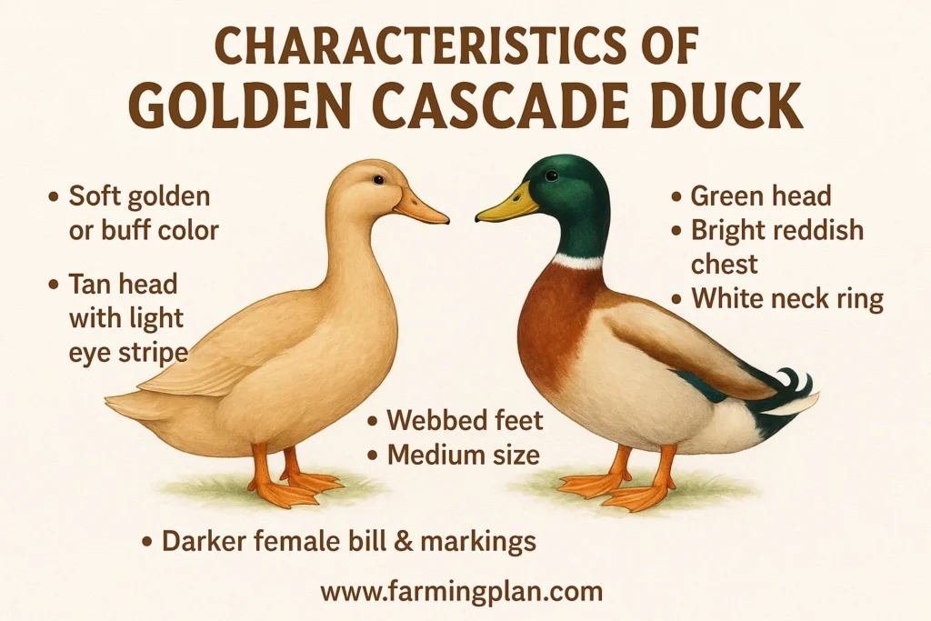 characteristics of golden cascade duck