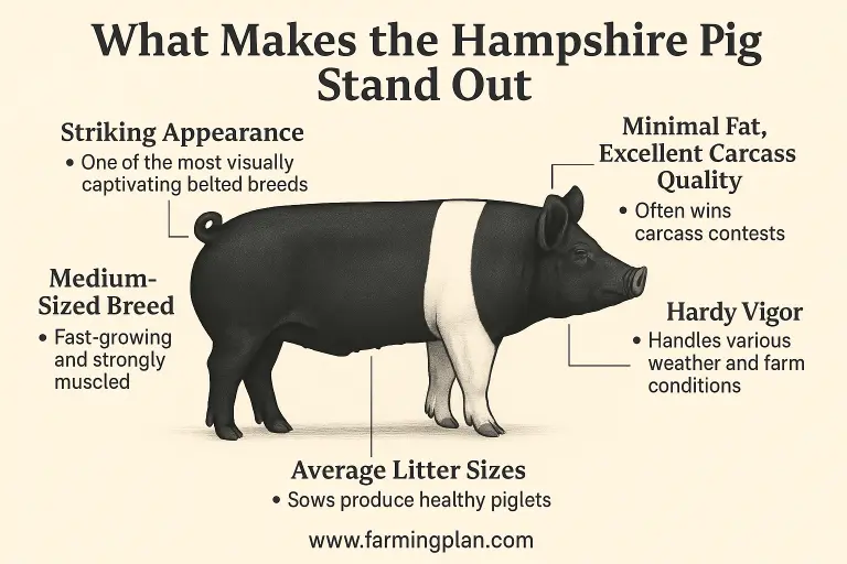 characteristics of hampshire pig
