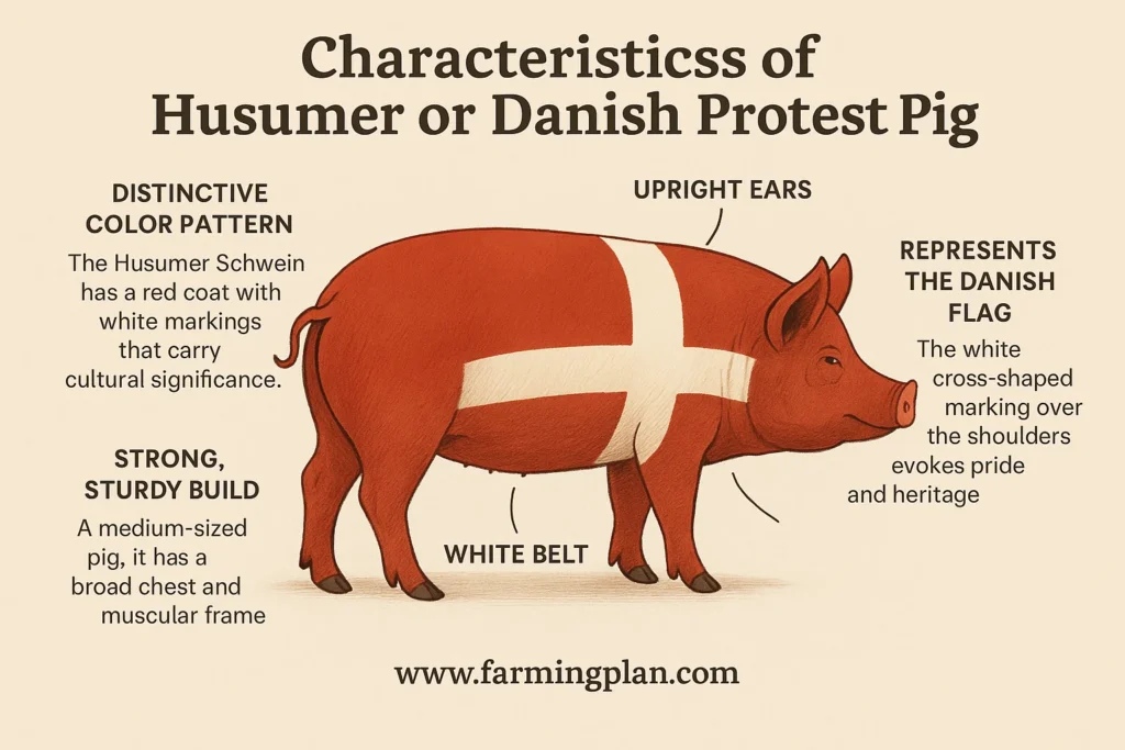 characteristics of husumer or danish protest pig
