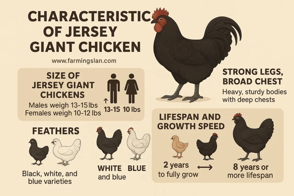 characteristics of jersey giant chicken