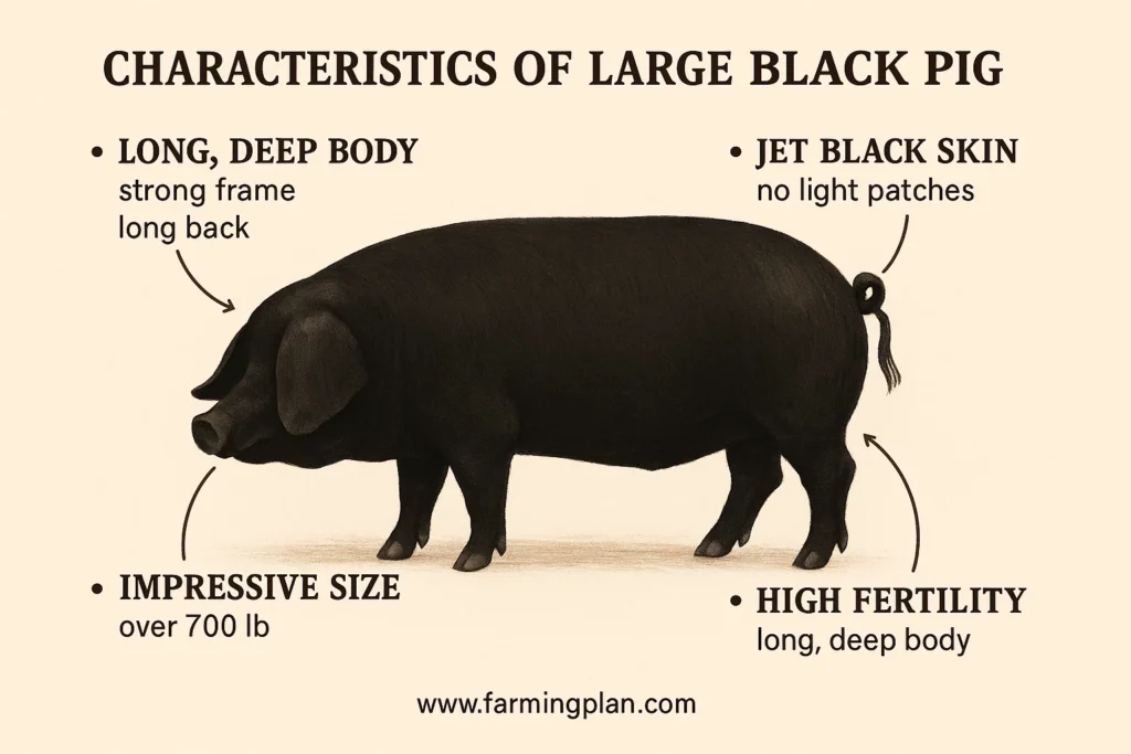 characteristics of large black pig