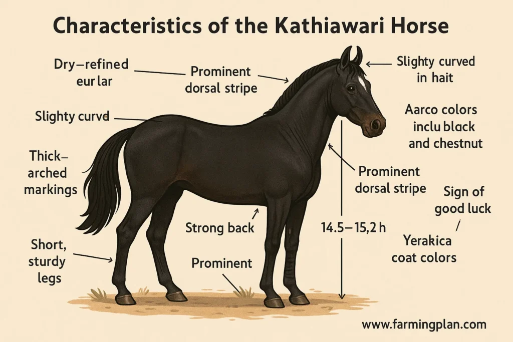 characteristics of the kathiawari horse