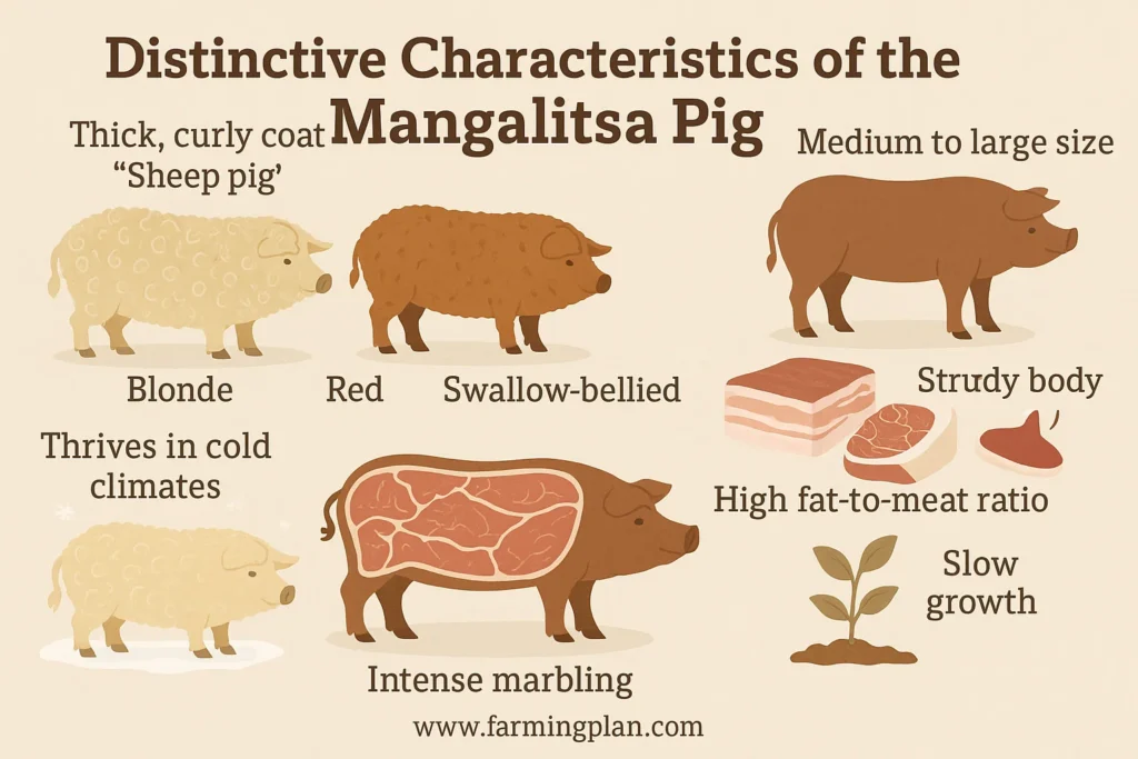 distinctive characteristics of the mangalitsa pig