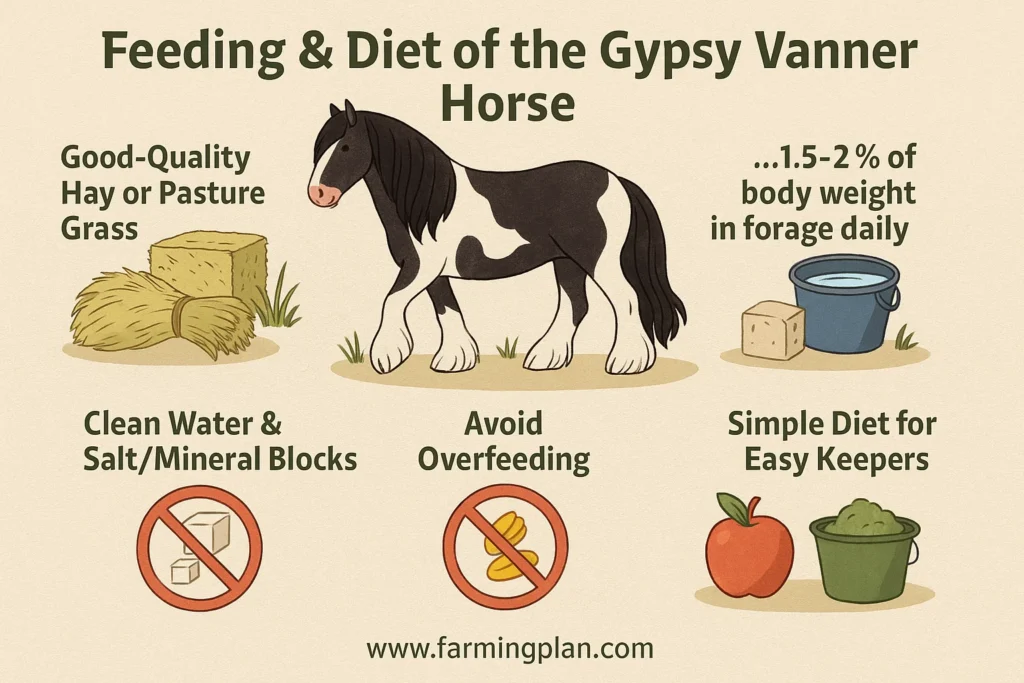feeding & diet of the gypsy vanner horse