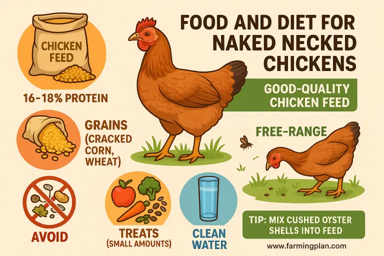 food and diet for healthy naked neck chickens