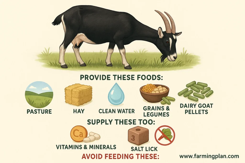 food & diet of british alpine goat