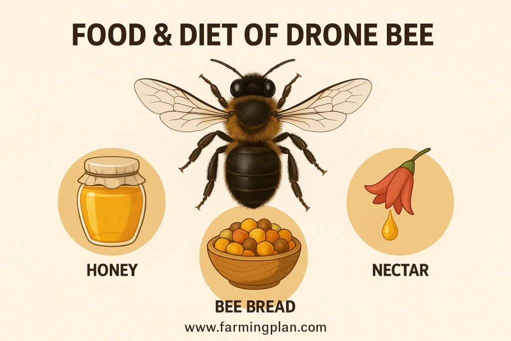 food & diet of drone bee