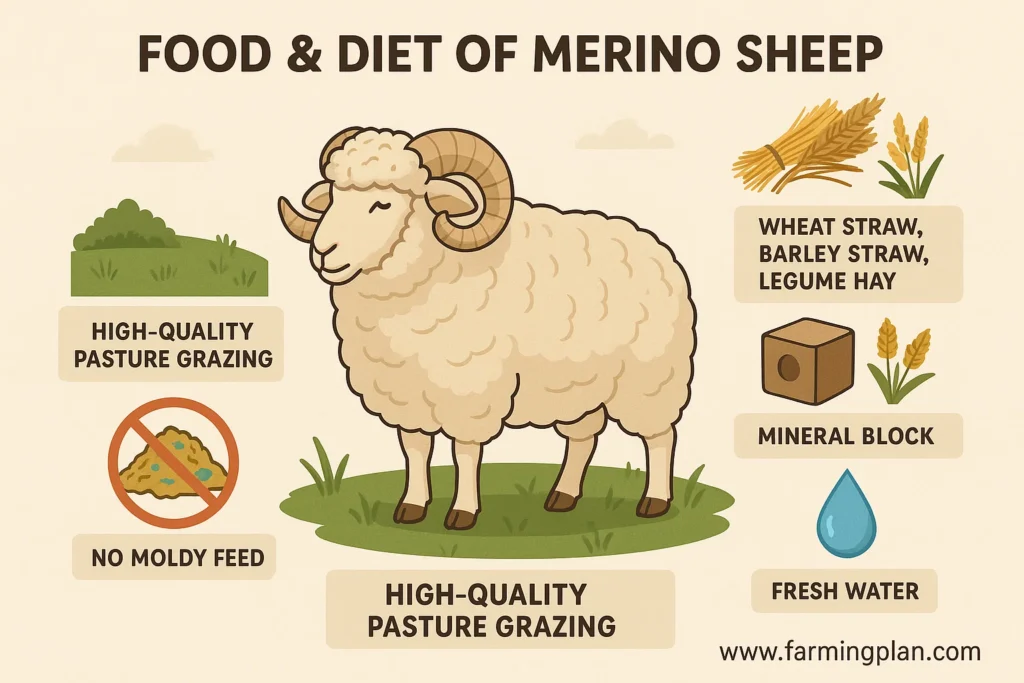 food & diet of merino sheep