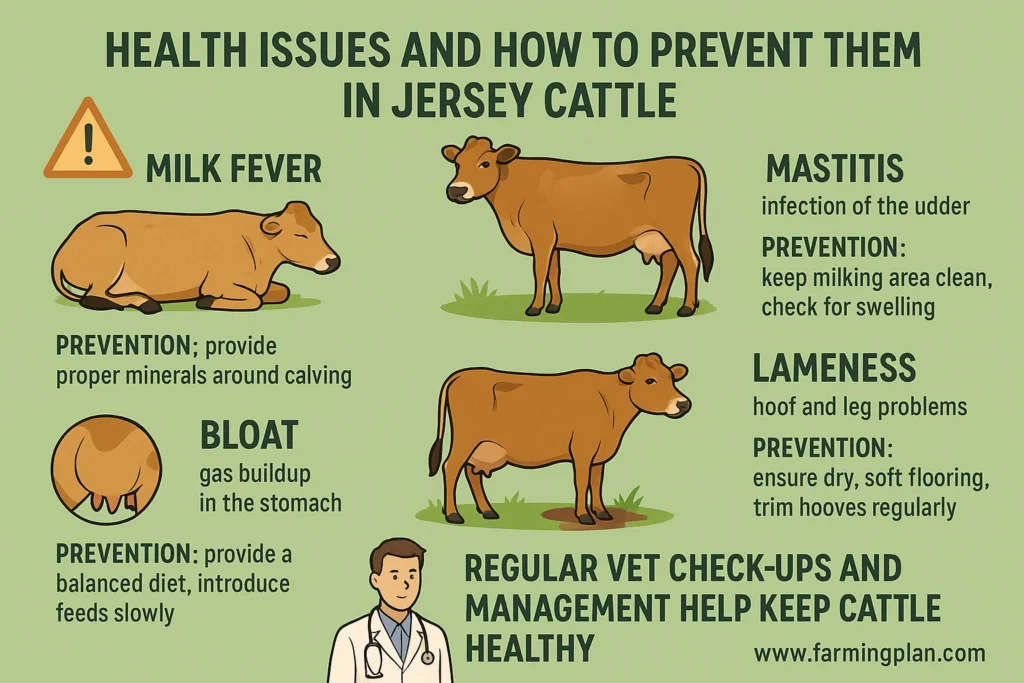 health issues and how to prevent them in jersey cattle