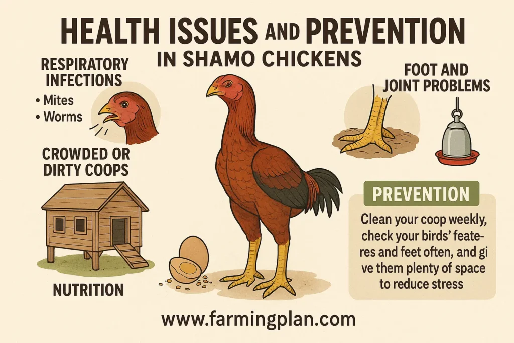health issues and prevention in shamo chickens