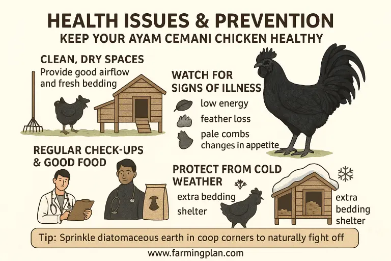 health issues and prevention of ayam cemani chicken