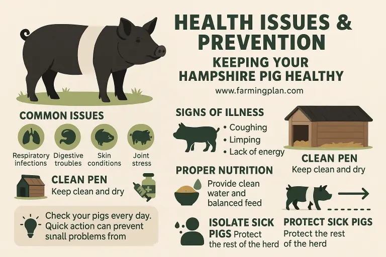 health issues and prevention of hampshire pig