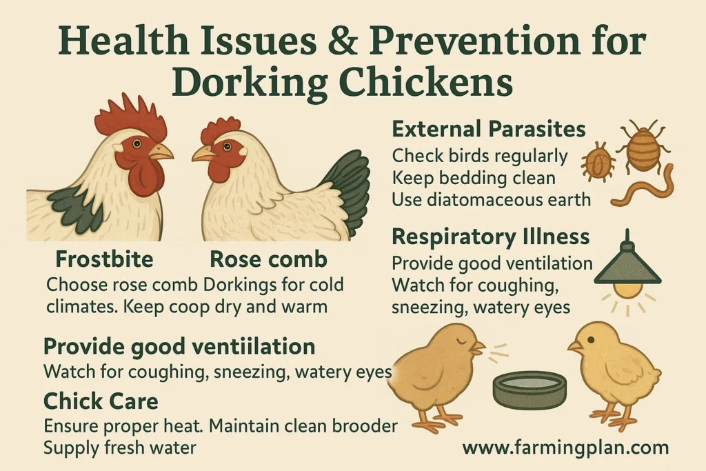health issues and prevention for dorking chickens