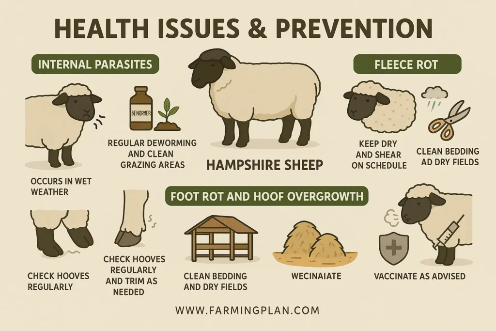 health issues & prevention hampshire sheep