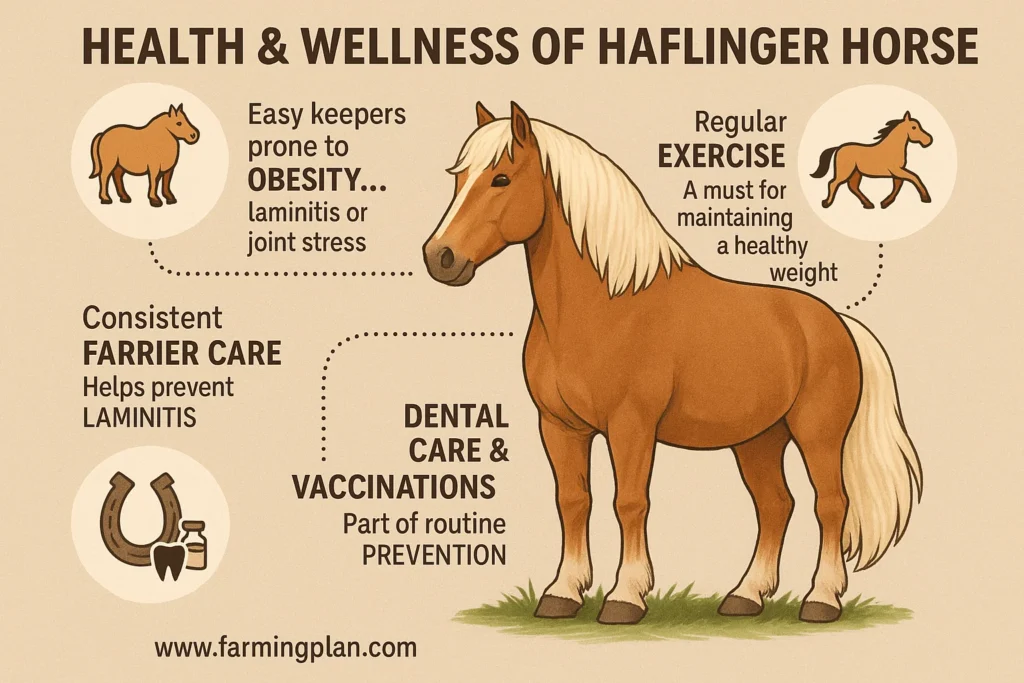health & wellness of haflinger horse