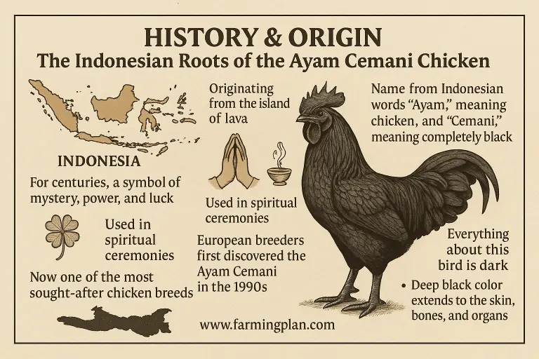 history and origin of ayam cemani chicken