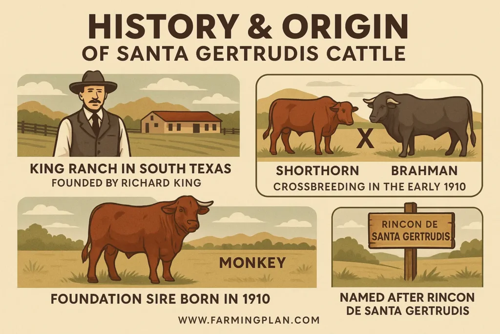 history and origin of santa gertrudis cattle