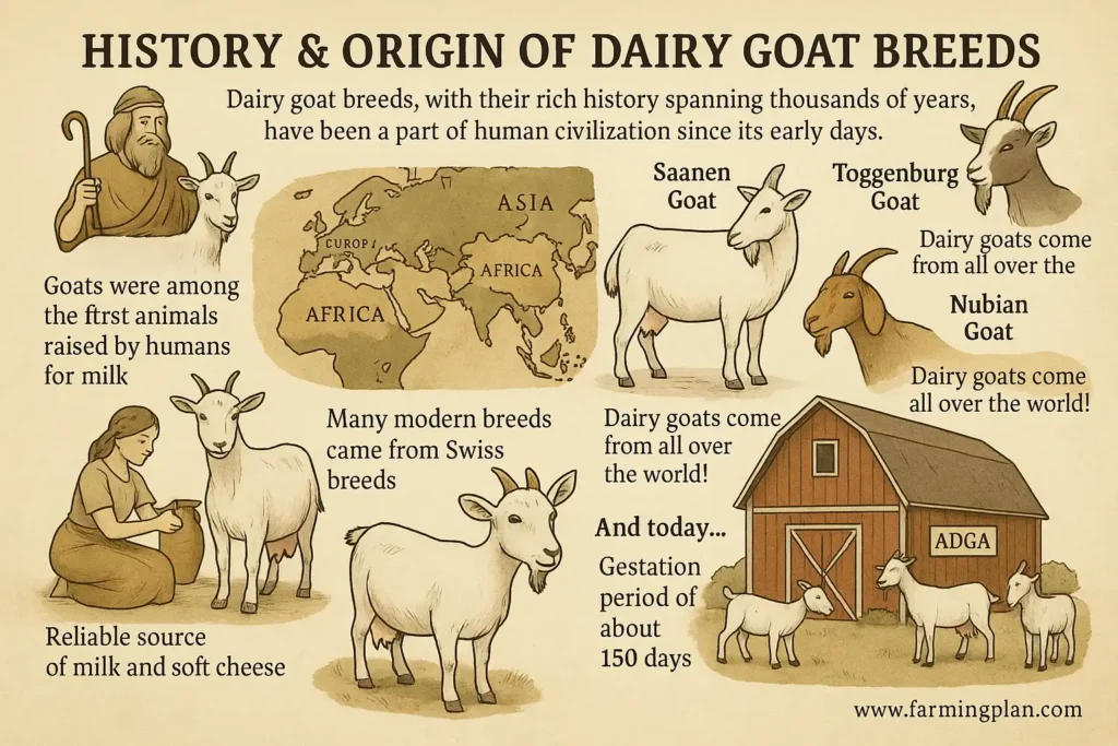 history & origin of dairy goat breeds