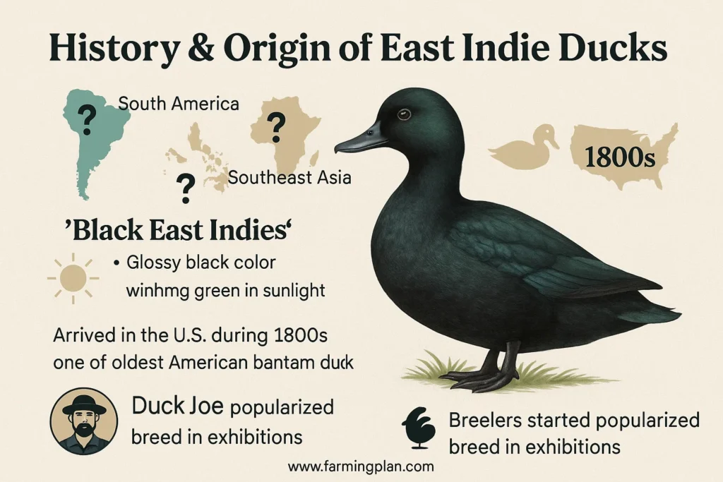 history & origin of east indie ducks