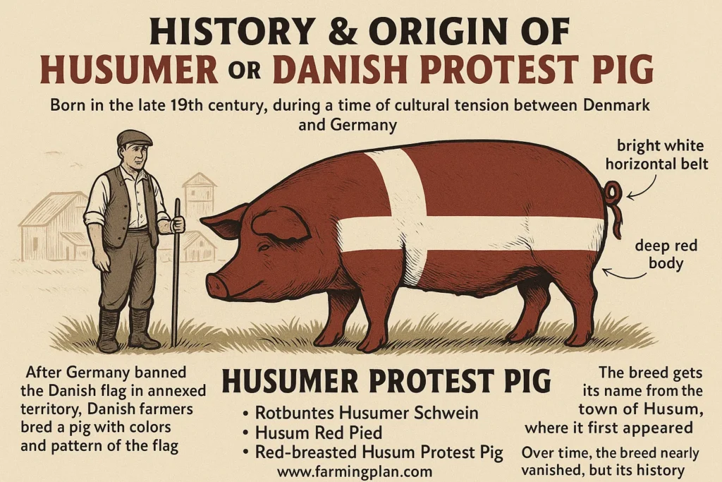 history & origin of husumer or danish protest pig
