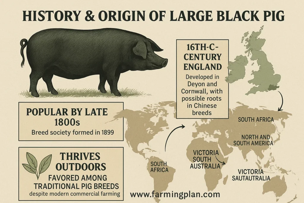 history & origin of large black pig