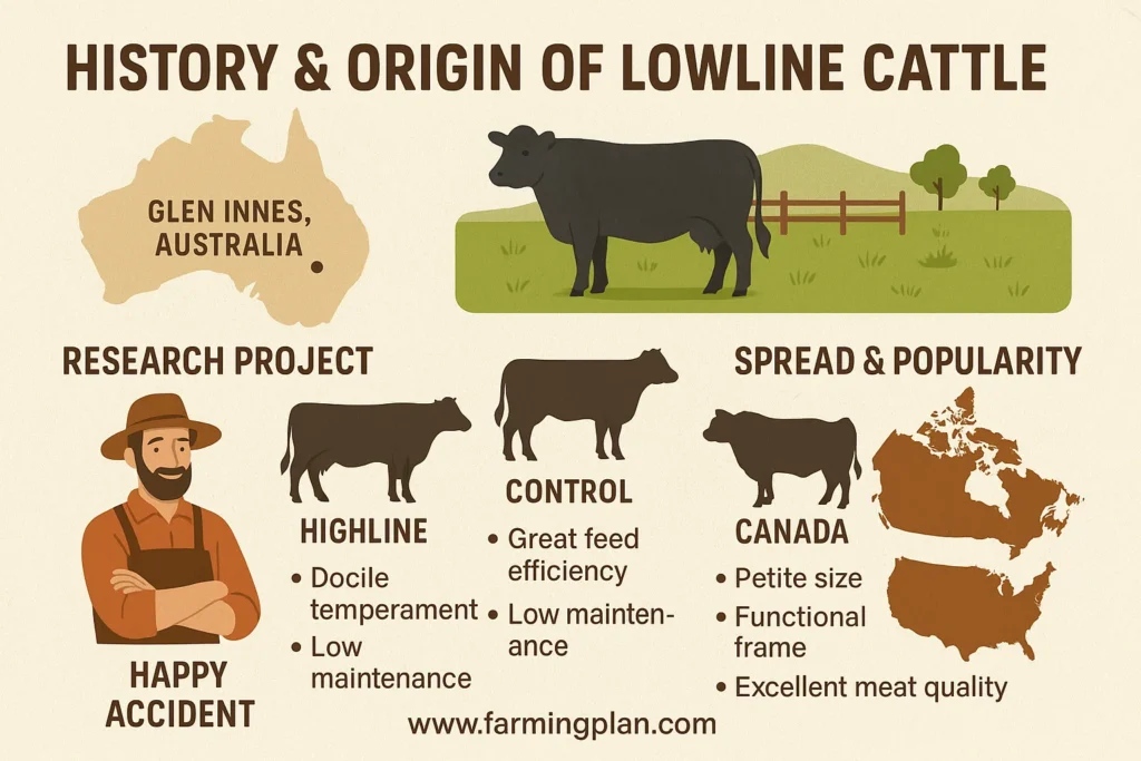 history & origin of lowline cattle