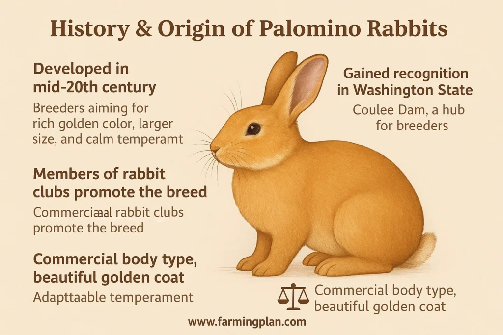 history & origin of palomino rabbits