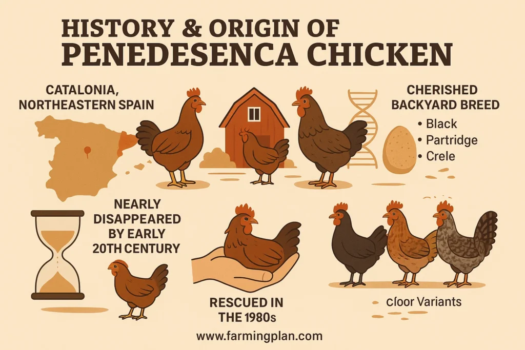 history & origin of penedesenca chicken