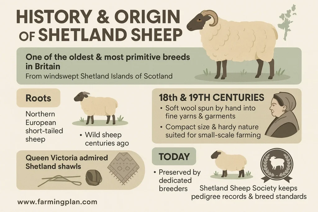 history & origin of shetland sheep