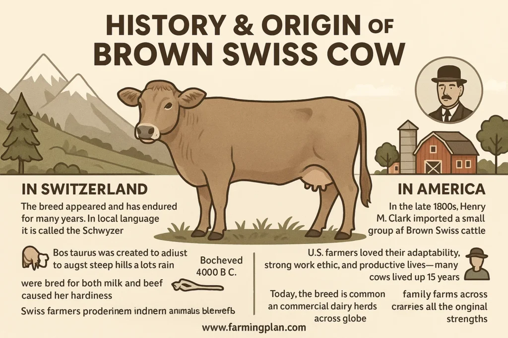 history & origin of the brown swiss cow