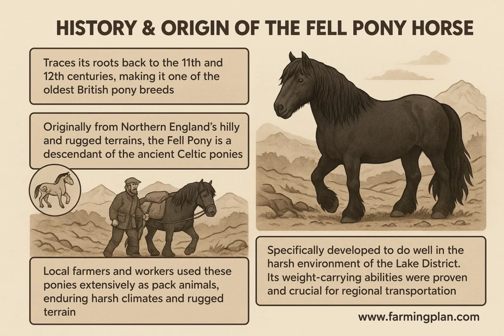 history & origin of the fell pony horse