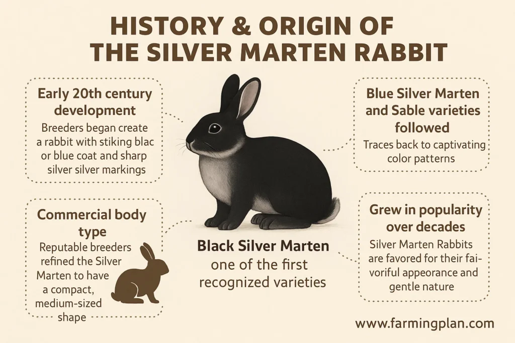 history & origin of the silver marten rabbit