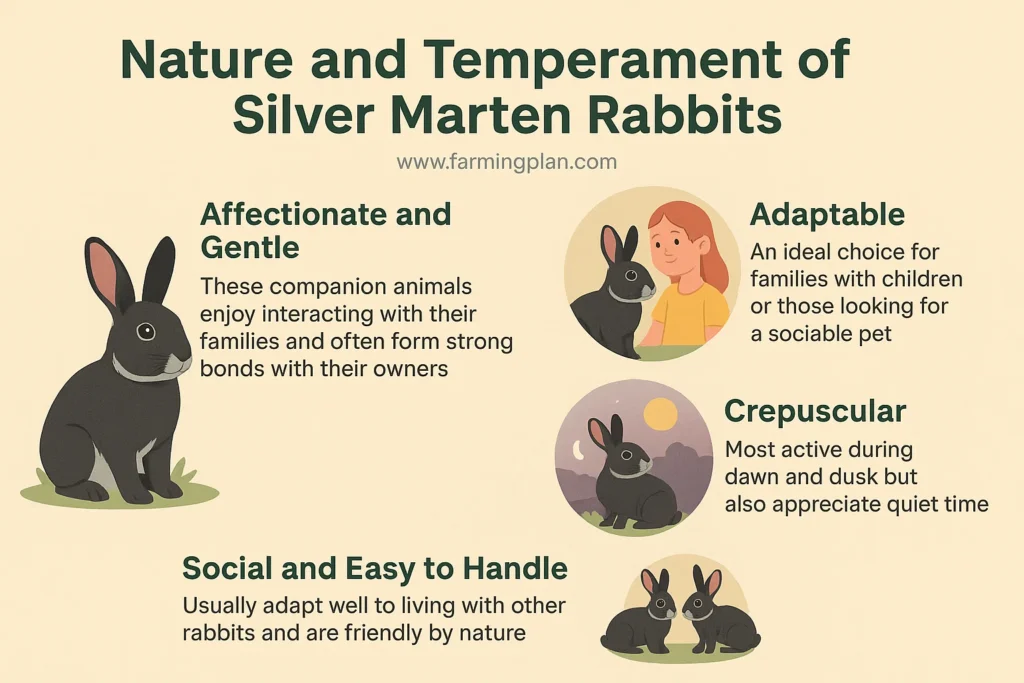 nature and temperament of silver marten rabbits