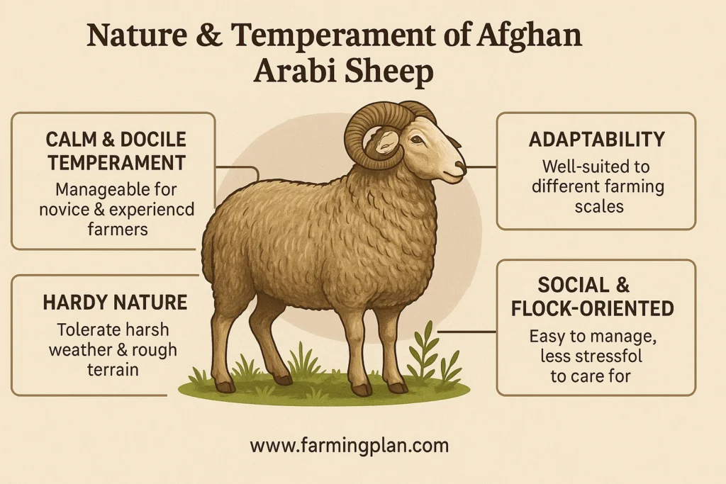 nature & temperament of afghan arabi sheep